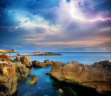Coast Lightning Wallpaper AJ Wallpaper 