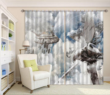 3D Spacecraft Explosion 388 Curtains Drapes Wallpaper AJ Wallpaper 