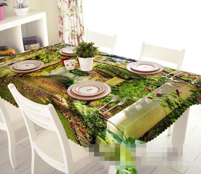 3D Garden Corridor 1225 Tablecloths Wallpaper AJ Wallpaper 