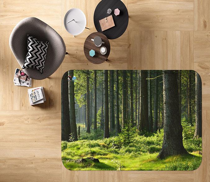 3D Forest Trees 5 Non Slip Rug Mat Mat AJ Creativity Home 