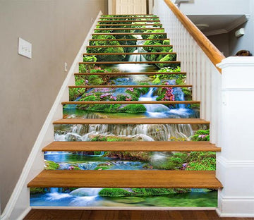3D Stream Mosses 412 Stair Risers Wallpaper AJ Wallpaper 