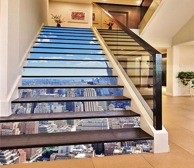 3D Sunny New York 1019 Stair Risers Wallpaper AJ Wallpaper 