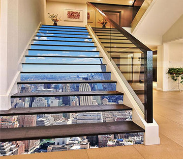 3D Sunny New York 1019 Stair Risers Wallpaper AJ Wallpaper 