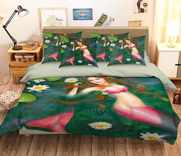 3D Elegant Mermaid 131 Bed Pillowcases Quilt Wallpaper AJ Wallpaper 