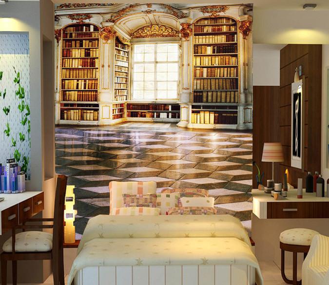 Luxury Bookcase Wallpaper AJ Wallpaper 