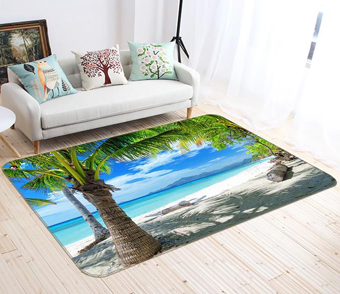 3D Tropical Beach Scenery 142 Non Slip Rug Mat Mat AJ Creativity Home 