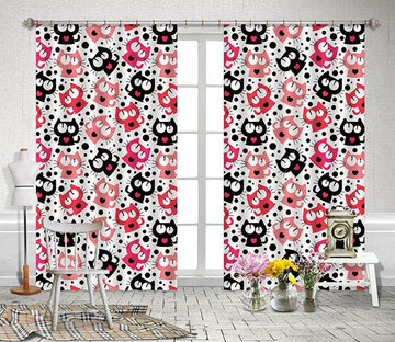 3D Lovely Cats Pattern 2347 Curtains Drapes Wallpaper AJ Wallpaper 