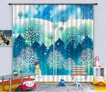 3D Snow Pattern 160 Curtains Drapes Wallpaper AJ Wallpaper 