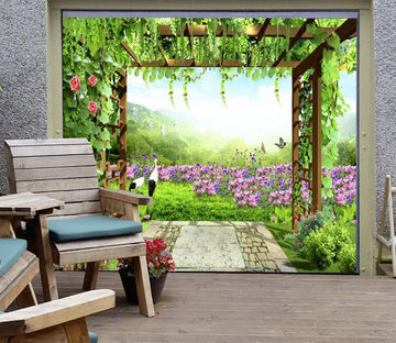 3D Charming Flowers Vines 385 Garage Door Mural Wallpaper AJ Wallpaper 