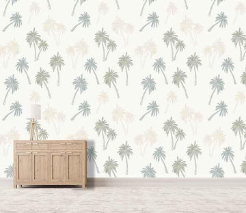 3D Coconut Trees Pattern 041 Wallpaper AJ Wallpaper 