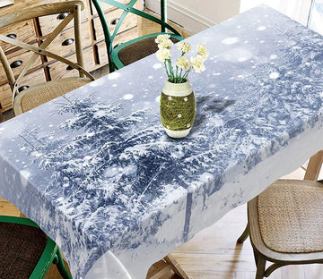 3D Snowing Forest 688 Tablecloths Wallpaper AJ Wallpaper 