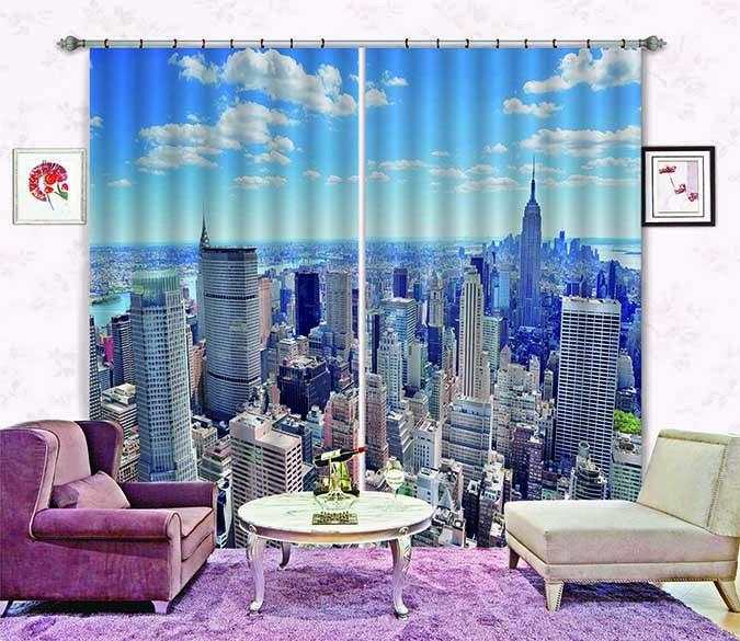 3D Sunny New York 485 Curtains Drapes Wallpaper AJ Wallpaper 