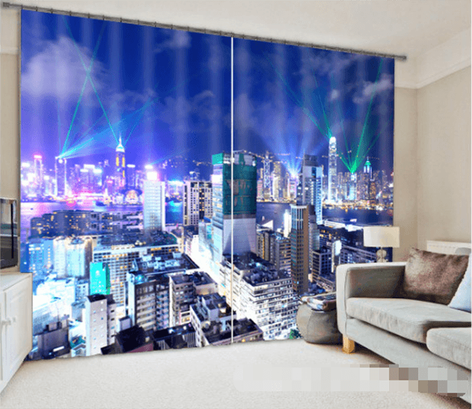 3D Dazzling City 1200 Curtains Drapes Wallpaper AJ Wallpaper 