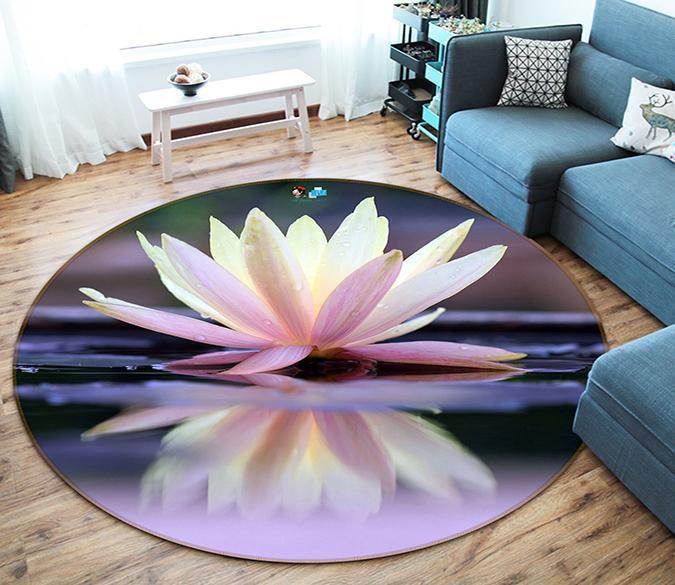 3D Pretty Lily 97 Round Non Slip Rug Mat Mat AJ Creativity Home 