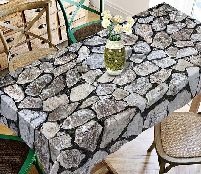 3D Stacked Stones 736 Tablecloths Wallpaper AJ Wallpaper 