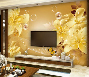 Shimmering Flowers Wallpaper AJ Wallpaper 