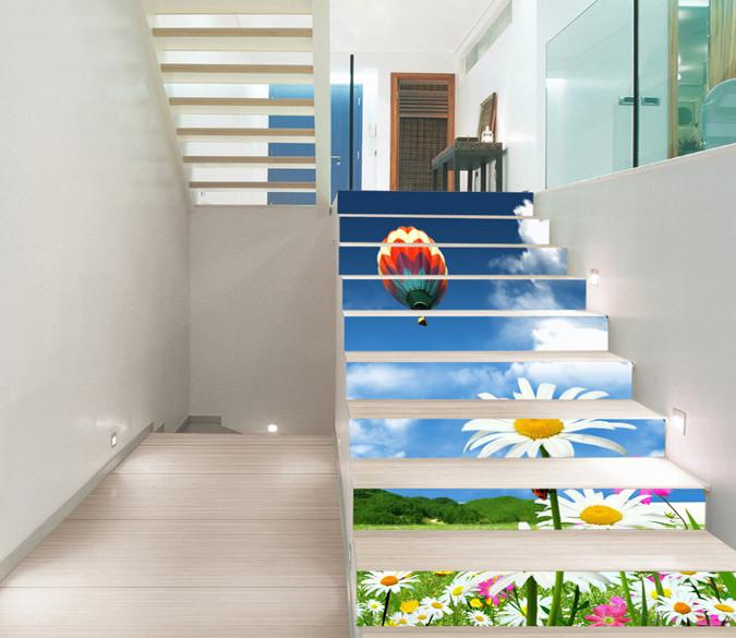 3D Flowers And Balloon 308 Stair Risers Wallpaper AJ Wallpaper 