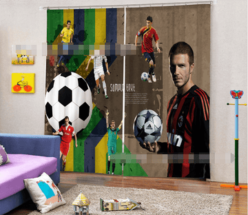 3D Handsome Beckham 1397 Curtains Drapes Wallpaper AJ Wallpaper 