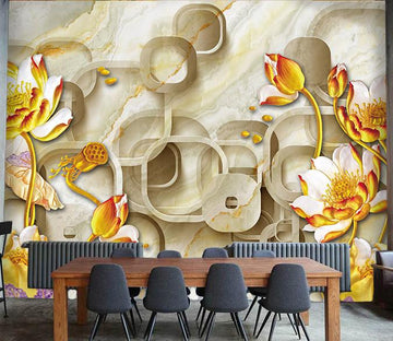Golden Lotus Patterns Wallpaper AJ Wallpaper 2 