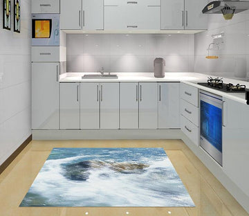 3D Fast Flowing Water Kitchen Mat Floor Mural Wallpaper AJ Wallpaper 