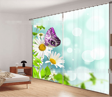 3D Flowers Butterfly 2156 Curtains Drapes Wallpaper AJ Wallpaper 