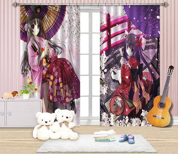 3D Cartoon Girls 2451 Curtains Drapes Wallpaper AJ Wallpaper 