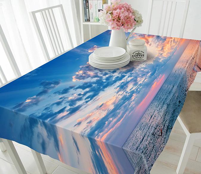 3D Sea Sunset Clouds 483 Tablecloths Wallpaper AJ Wallpaper 