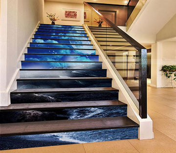 3D Stone Bay Bright Moon 1584 Stair Risers Wallpaper AJ Wallpaper 