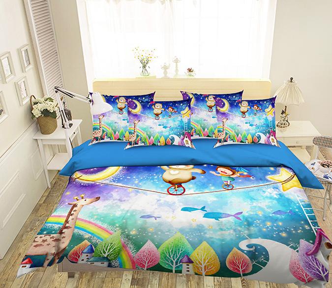 3D Acrobatics Dreamland 334 Bed Pillowcases Quilt Wallpaper AJ Wallpaper 