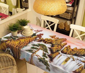 3D Mountains Waterfall 96 Tablecloths Wallpaper AJ Wallpaper 