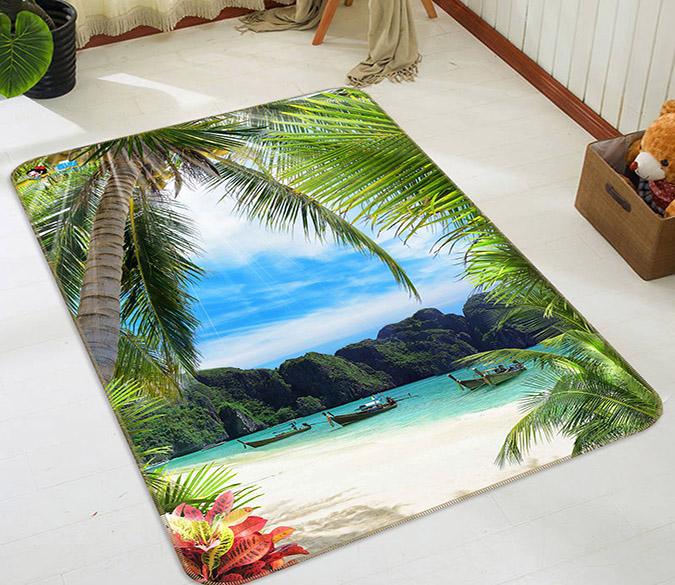 3D Tropical Sea Bay 187 Non Slip Rug Mat Mat AJ Creativity Home 