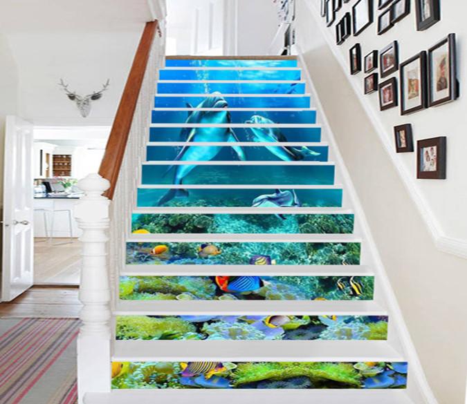 3D Pretty Ocean World 790 Stair Risers Wallpaper AJ Wallpaper 