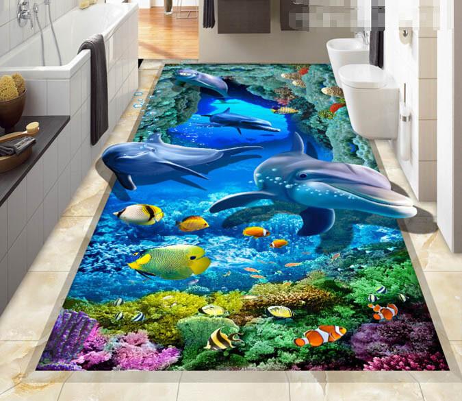 3D Beautiful Undersea World Floor Mural Wallpaper AJ Wallpaper 2 