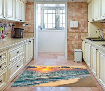3D Pretty Sea Sunset Kitchen Mat Floor Mural Wallpaper AJ Wallpaper 