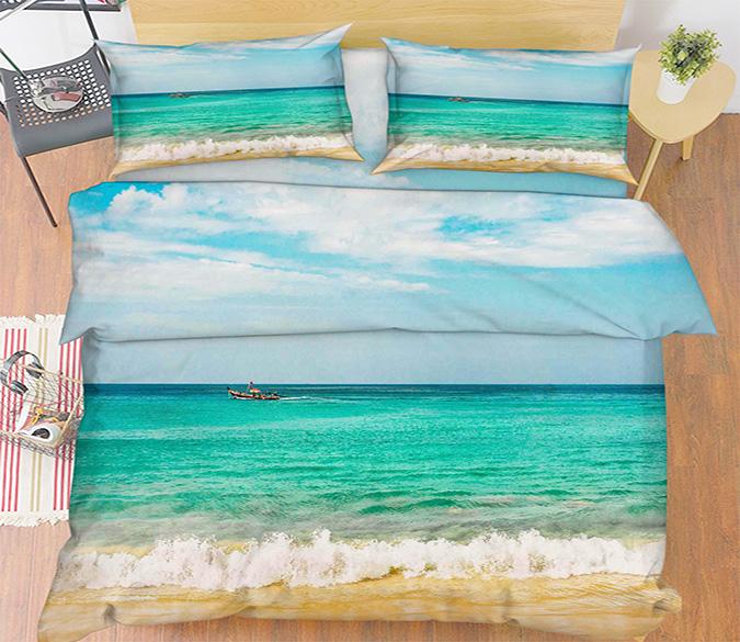 3D Vast Blue Sea 31 Bed Pillowcases Quilt Wallpaper AJ Wallpaper 