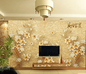 White Flowers Wallpaper AJ Wallpaper 