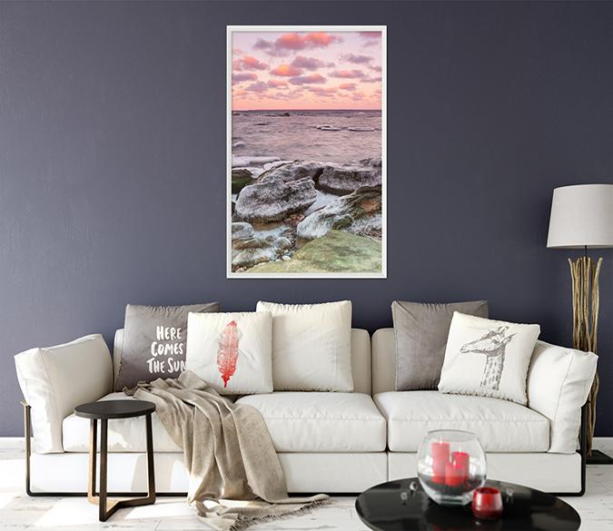 3D Red Cloud 016 Fake Framed Print Painting Wallpaper AJ Creativity Home 