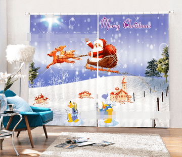 3D Interesting Santa Claus 2076 Curtains Drapes Wallpaper AJ Wallpaper 