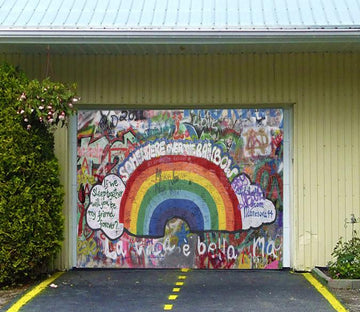 3D Graffiti Rainbow 314 Garage Door Mural Wallpaper AJ Wallpaper 