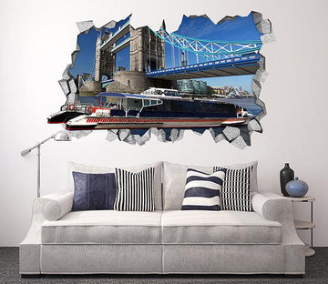 3D London Tower Bridge 110 Broken Wall Murals Wallpaper AJ Wallpaper 