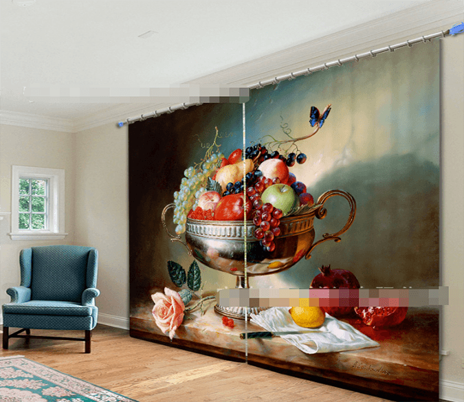 3D Fruit Plate 916 Curtains Drapes Wallpaper AJ Wallpaper 