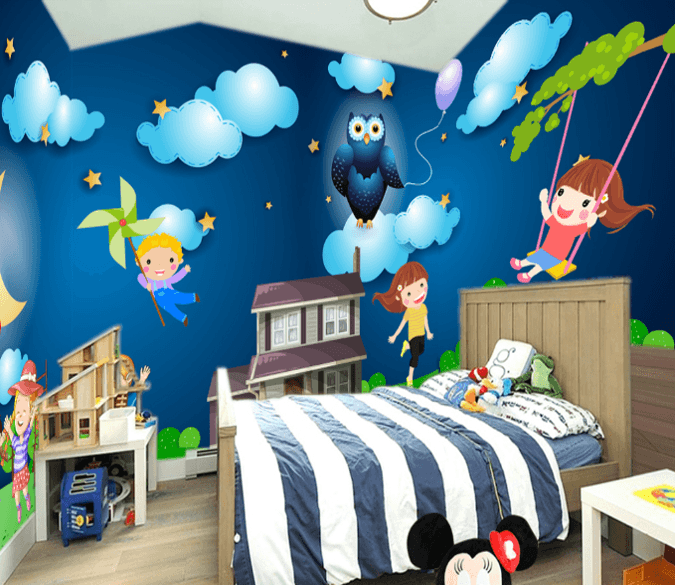 3D Happy Childhood Wallpaper AJ Wallpaper 