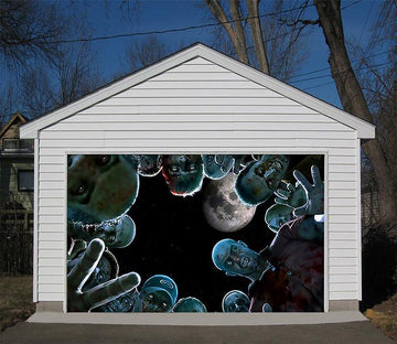3D Full Moon Zombie 51 Garage Door Mural Wallpaper AJ Wallpaper 