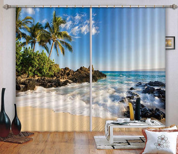 3D Beautiful Beach 03 Curtains Drapes Wallpaper AJ Wallpaper 