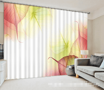 3D Pretty Leaves 1270 Curtains Drapes Wallpaper AJ Wallpaper 