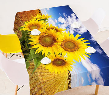 3D Farmland Sunflowers 146 Tablecloths Wallpaper AJ Wallpaper 