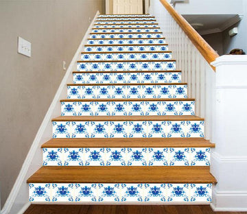 3D Elegant Flower Pattern 1694 Stair Risers Wallpaper AJ Wallpaper 