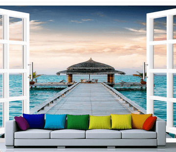 Sea Wooden Bridge 6 Wallpaper AJ Wallpaper 