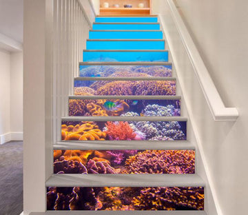3D Seabed Color Corals 505 Stair Risers Wallpaper AJ Wallpaper 