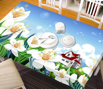 3D Villa Flowers 211 Tablecloths Wallpaper AJ Wallpaper 